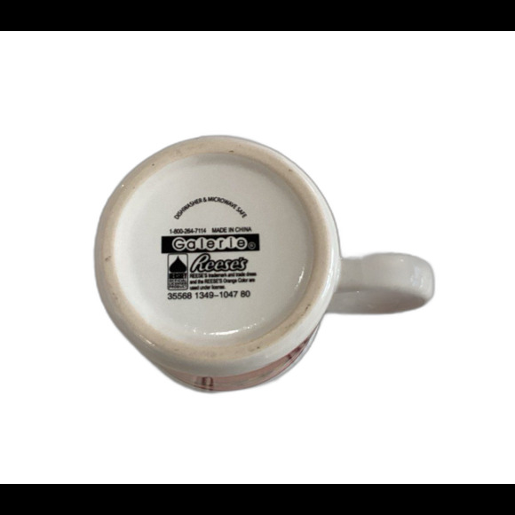 Galerie Ceramic Mug Color White Orange Reese’s Graphic Dishwasher Microwave Safe - Picture 4 of 4